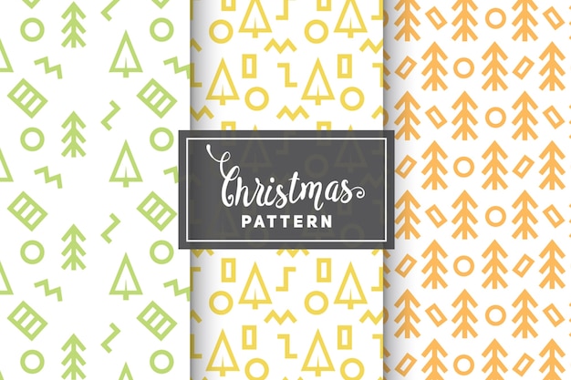 Patrones de vectores de Navidad. Diseños simples y minimalistas. EPS 10, objetos vectoriales.