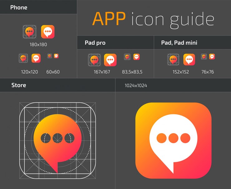 Vector pautas de diseño de los iconos de los botones de iu ios