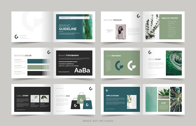 Pautas de marca plantilla Presentación de la identidad de la marca Diseño del logotipo plantilla de pautas