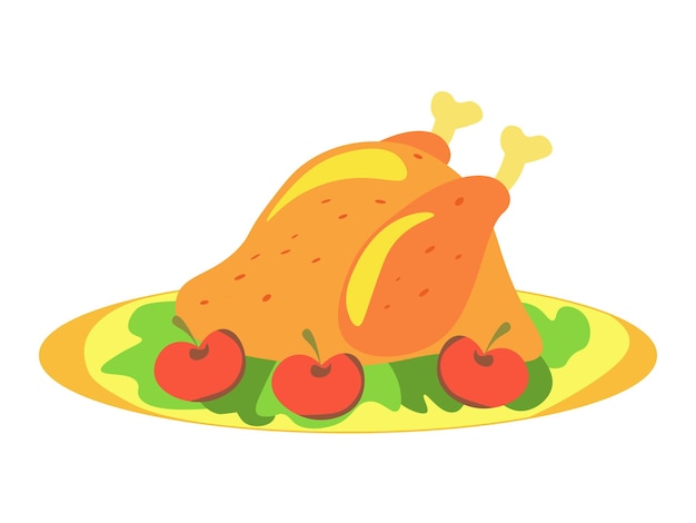 pavo de Acción de Gracias con manzanas