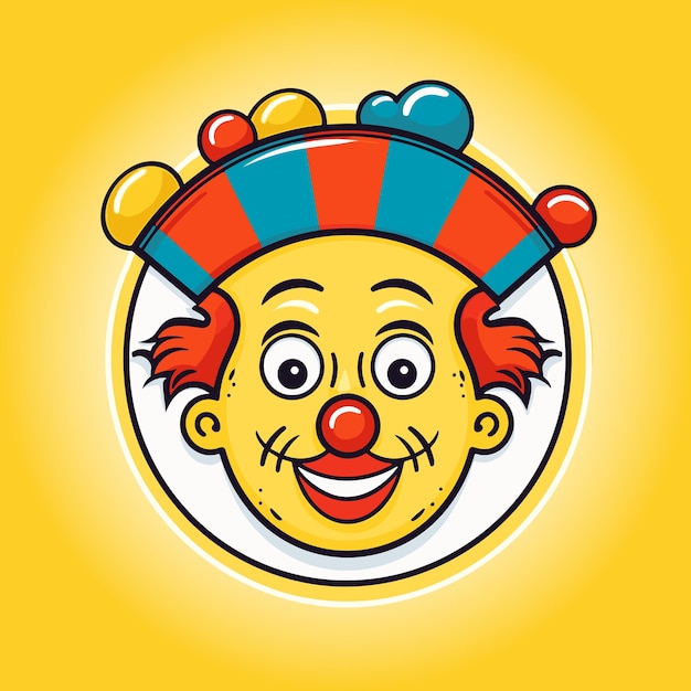 Vector payaso divertido colorido de dibujos animados de circo ilustración vectorial