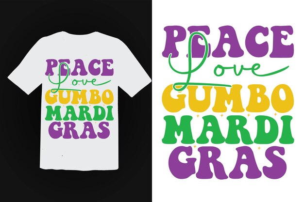 Vector paz amor gumbo mardi gras