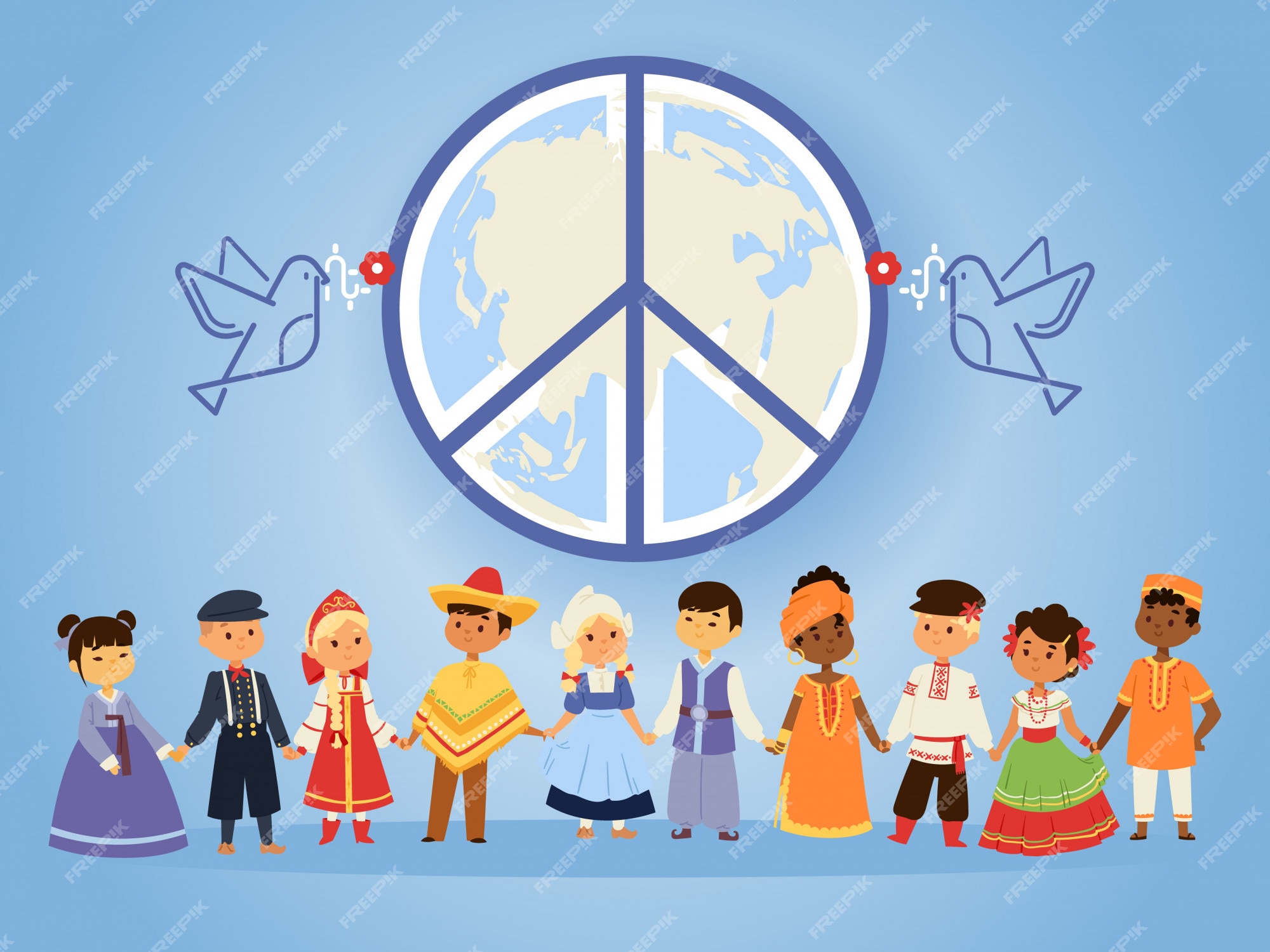 Paz naciones unidas gente de diferentes razas nacionalidades países y culturas tomados de la mano | Vector Premium Paz naciones unidas gente de diferentes razas nacionalidades países y culturas tomados de la mano | Vector Premium