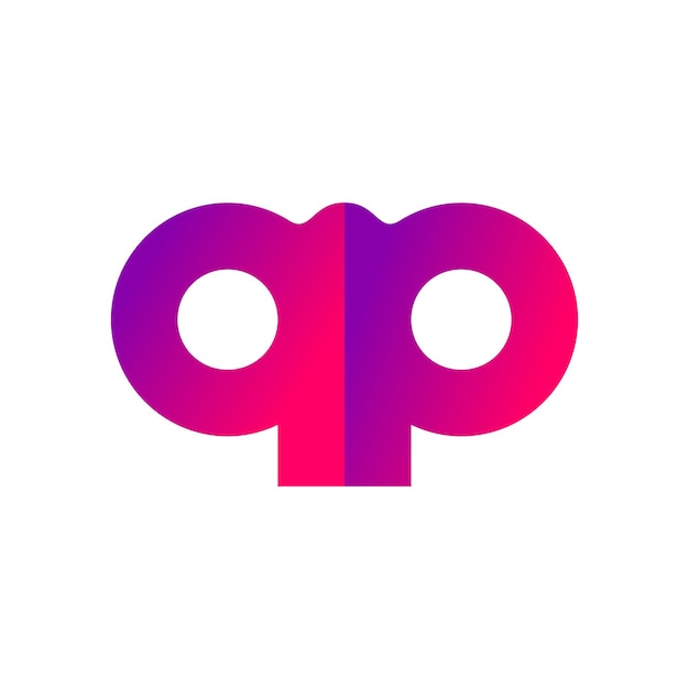 Pb db qp qb iniciales monograma letra texto alfabeto diseño de logotipo