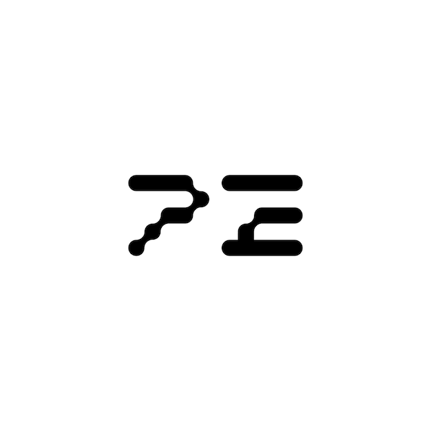 PE monograma logotipo diseño letra texto nombre símbolo monocromo logotipo alfabeto carácter simple logotipo