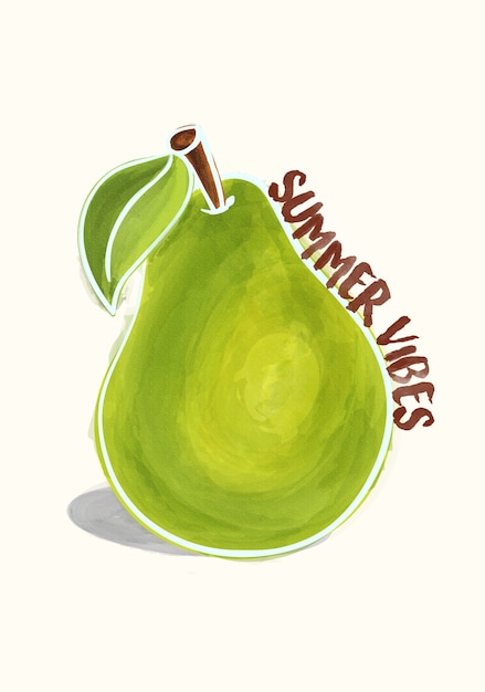 Vector peary summer vibes ilustración