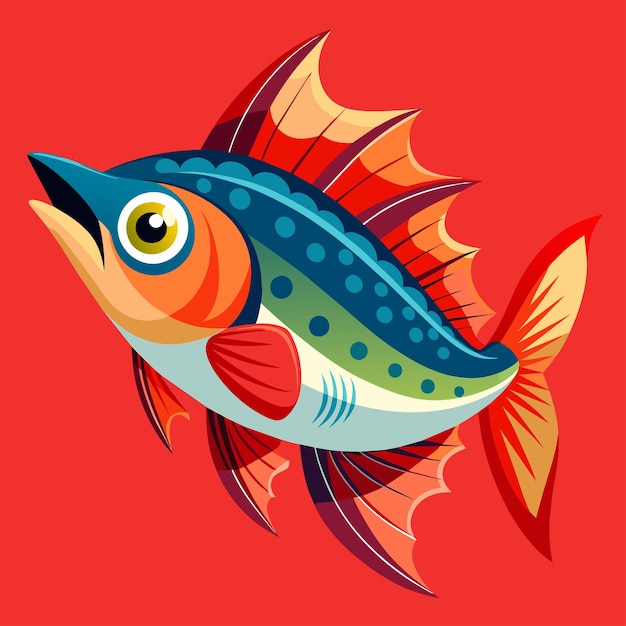 Peces de colores que nadan