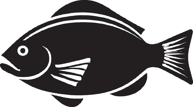 Peces en el vector de diseño del icono del río
