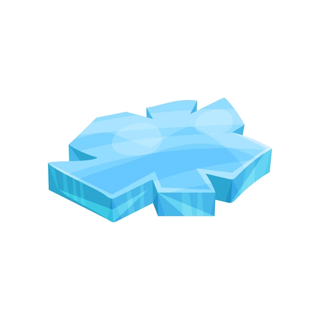 Pedazo de hielo iceberg vector ilustración sobre un fondo blanco
