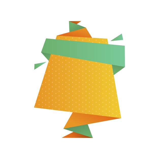 un pedazo de papel amarillo y verde con un patrón verde y amarillo en él