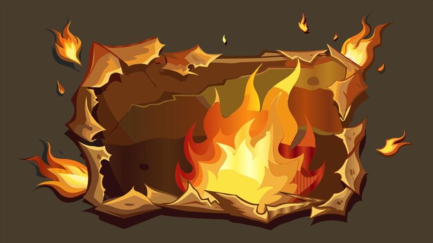 un pedazo de papel que tiene las palabras "fuego" en él