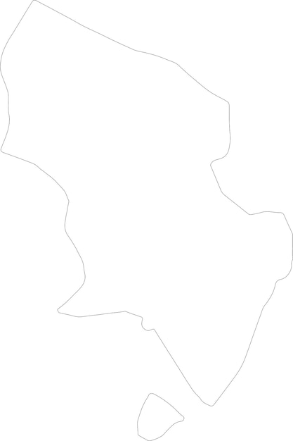 Vector pedernales mapa del contorno de la república dominicana