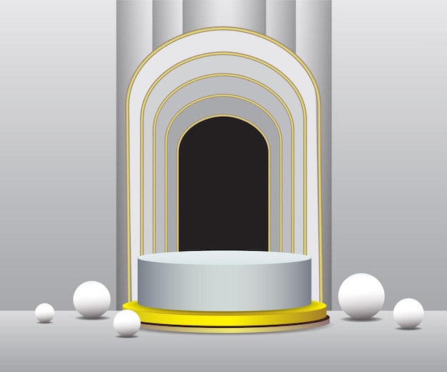 pedestal con patrón dorado