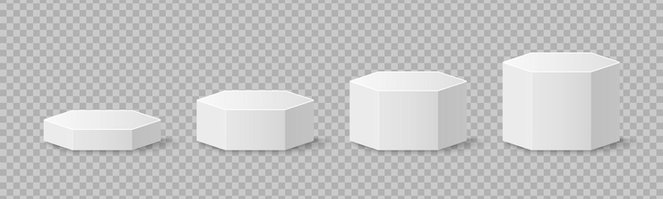 Vector pedestales o podios abstractos geométricos vacíos