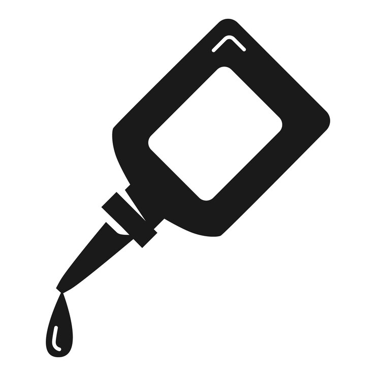 Pegamento para icono de gota de papel Ilustración simple de pegamento para icono de vector de gota de papel para diseño web aislado sobre fondo blanco