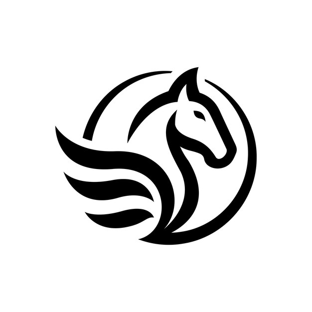 Pegasus con el logotipo moderno de las alas