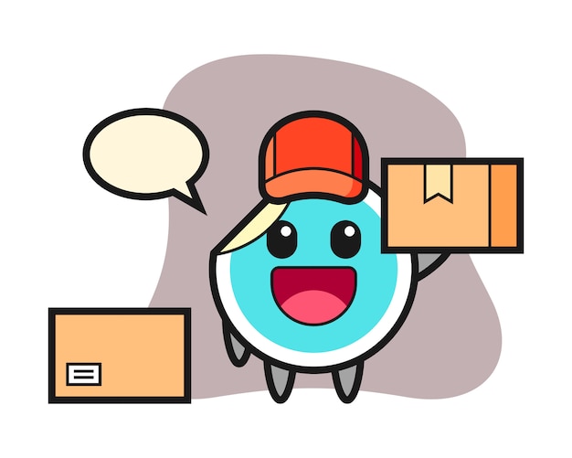Pegatina de dibujos animados como mensajero