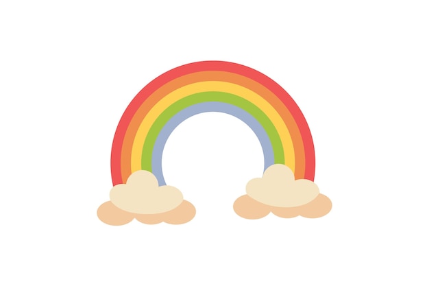 La pegatina divertida y extraña del arco iris