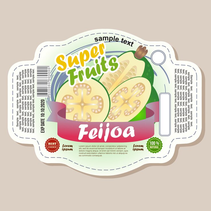 pegatina de etiqueta feijoa
