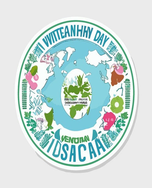 PEGATINA FONDO BLANCO Día Mundial del Veganismo