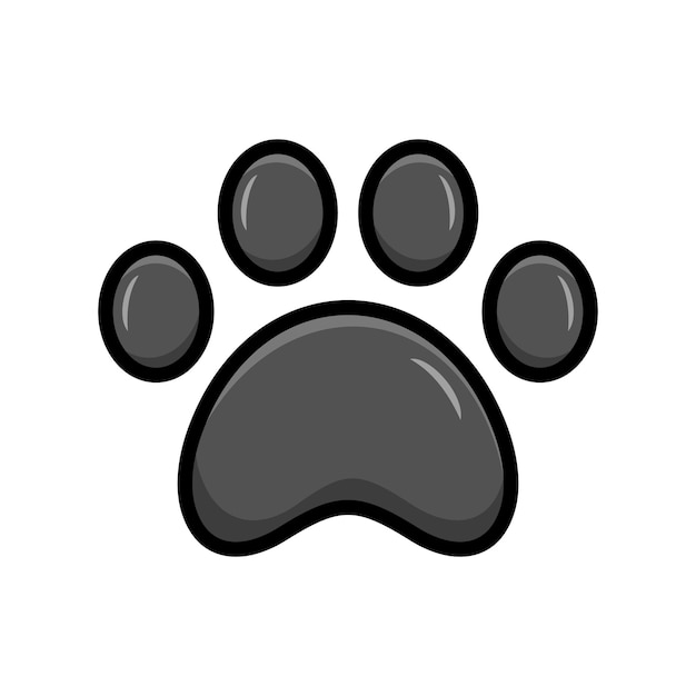 Pegatina de impresión vectorial de patas de animales diseño texturizado de papel de clipart vectorial