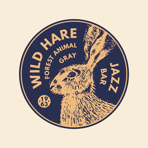 Pegatinas de animales salvajes en estilo vintage