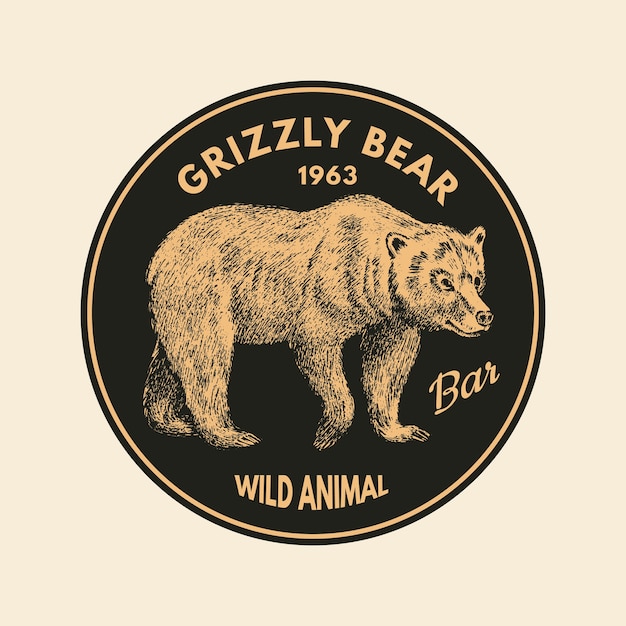 Pegatinas de animales salvajes en estilo vintage