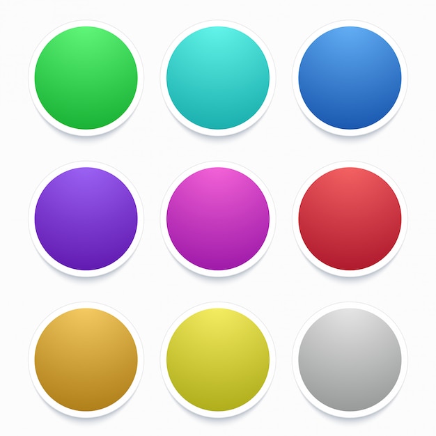 Pegatinas círculo de colores | Vector