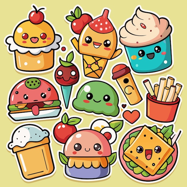Las pegatinas de comida son adorables, las golosinas son deliciosas y divertidas.