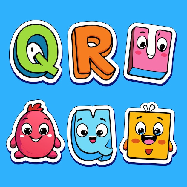 pegatinas de números y letras lindas