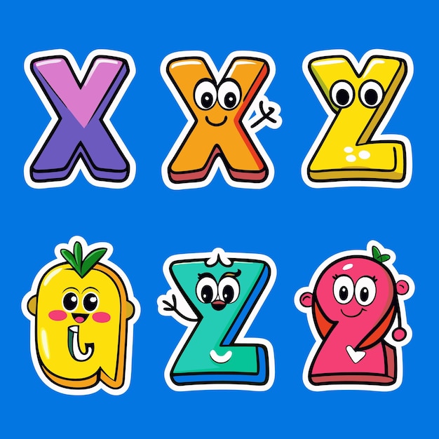 pegatinas de números y letras lindas