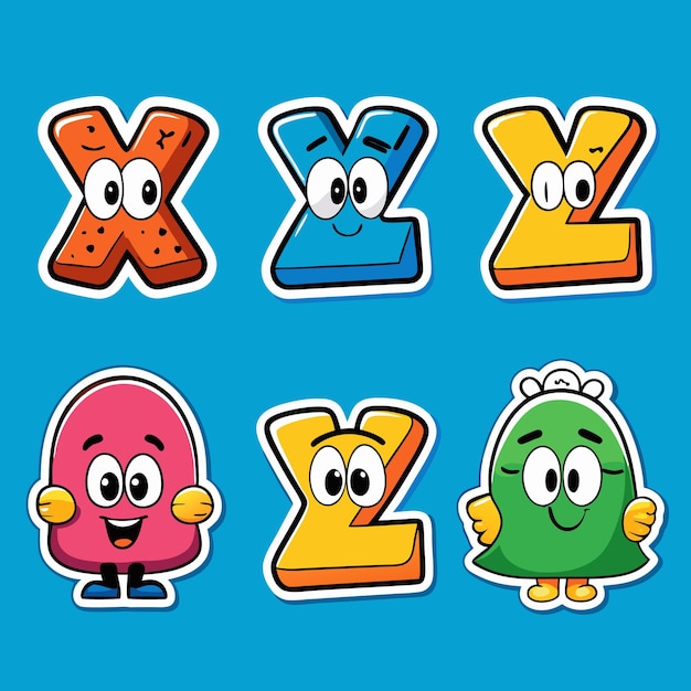 pegatinas de números y letras lindas