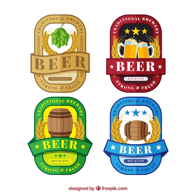 Pegatinas retro de cerveza