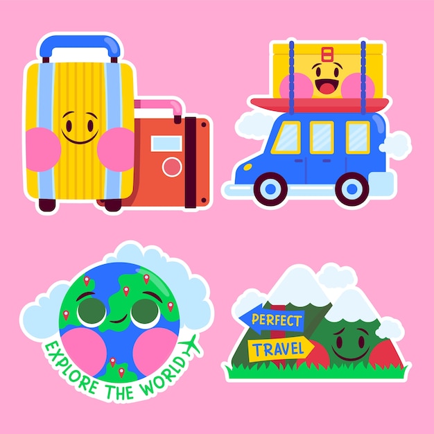 Pegatinas de viaje infantiles