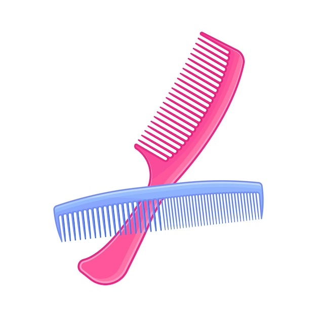 Peinado de plástico para peinar el cabello largo Ilustración vectorial