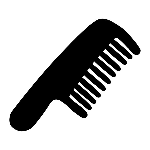 peine de cabello simple vector dibujo a mano boceto garabateo