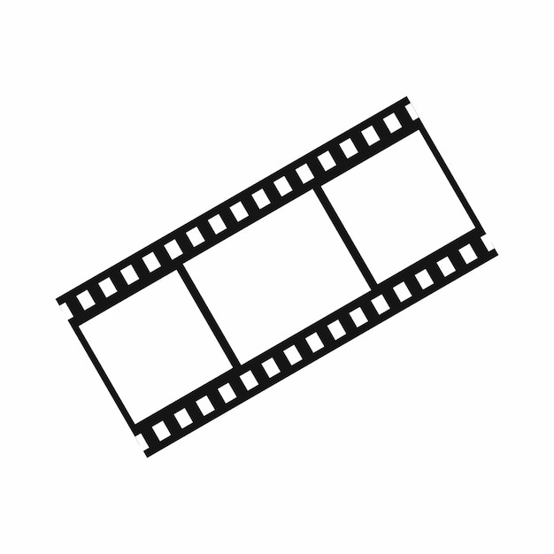 Película con icono de marcos en estilo simple aislado sobre fondo blanco Símbolo de video