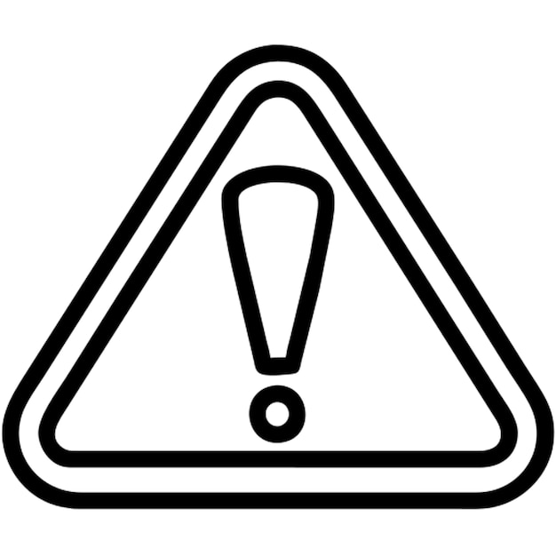 peligro y detención icono de vector simple contorno de icono de vector original