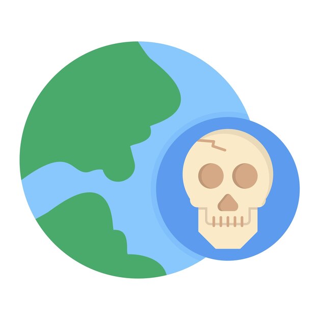El peligro Ilustración de la Tierra plana