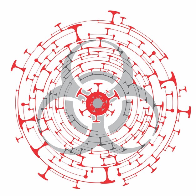 Peligrosa pandemia covid19 brote ilustración vectorial abstracta