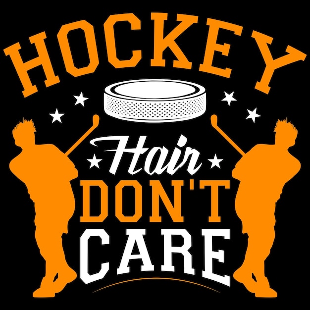 El pelo de hockey no importa plantilla de diseño de camiseta de hockey