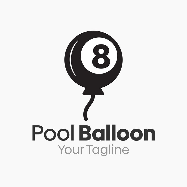 Vector una pelota de billar con el número 8 en ella