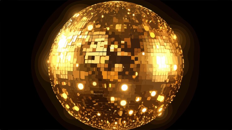 una pelota de discoteca con el número 1 en ella