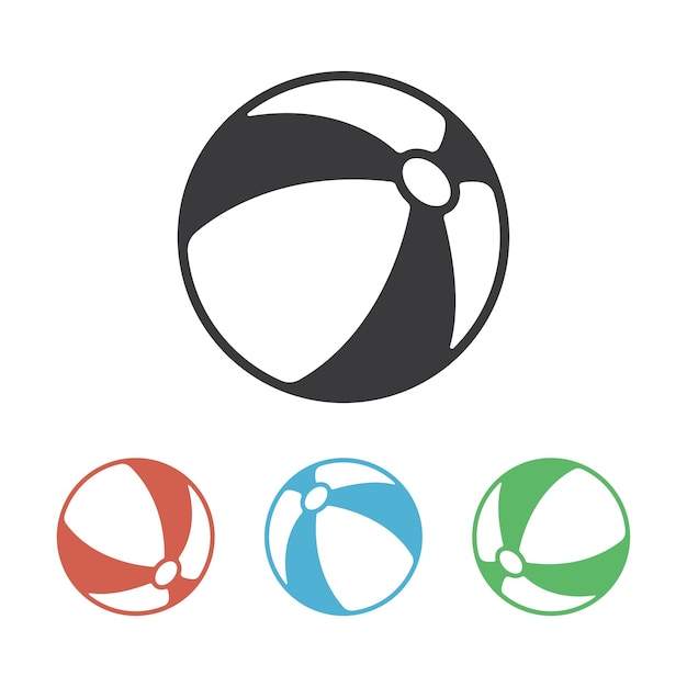 Pelota de playa icono aislado vector ilustración signo símbolo