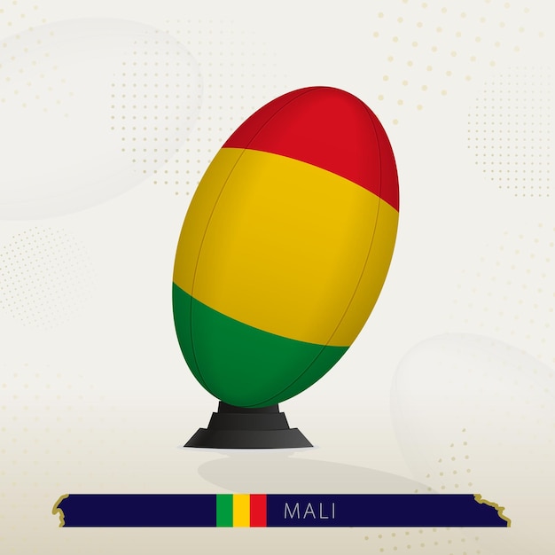 La pelota de rugby de Mali en los tees de patadas de rugby con diseño moderno