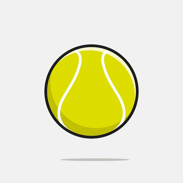 Pelota de tenis dibujos animados vector icono ilustración objeto aislado