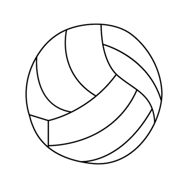 Pelota de voleibol en estilo garabato