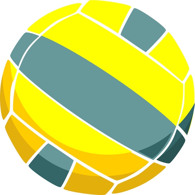 Vector pelota de voleibol en estilo plano