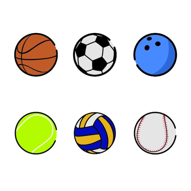 Vector pelotas de deporte