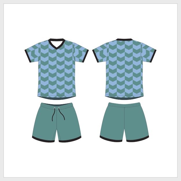 Vector las pelotas de fútbol jersey kit